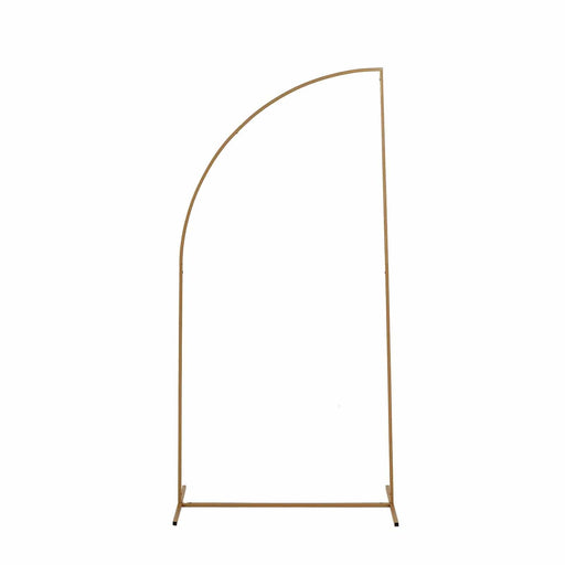 Half Moon Metal Floral Display Frame Wedding Arch Backdrop Stand - Gold IRON_STND13_M_GOLD