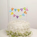 Happy Birthday Cake Topper Banner Set with Lavender Paper Straws - Assorted CAKE_TOP_005_PURP