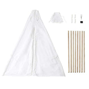 Kids Teepee Play Tent with Window Indoor Outdoor Playhouse - White FURN_TENT_TIPI01_WHT