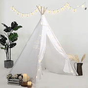 Kids Teepee Play Tent with Window Indoor Outdoor Playhouse - White FURN_TENT_TIPI01_WHT