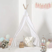 Kids Teepee Play Tent with Window Indoor Outdoor Playhouse - White FURN_TENT_TIPI01_WHT