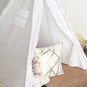 Kids Teepee Play Tent with Window Indoor Outdoor Playhouse - White FURN_TENT_TIPI01_WHT