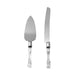 Knife and Server Crystal Handles Cake Serving Set - Silver with Clear PLTC_CLR_SERV