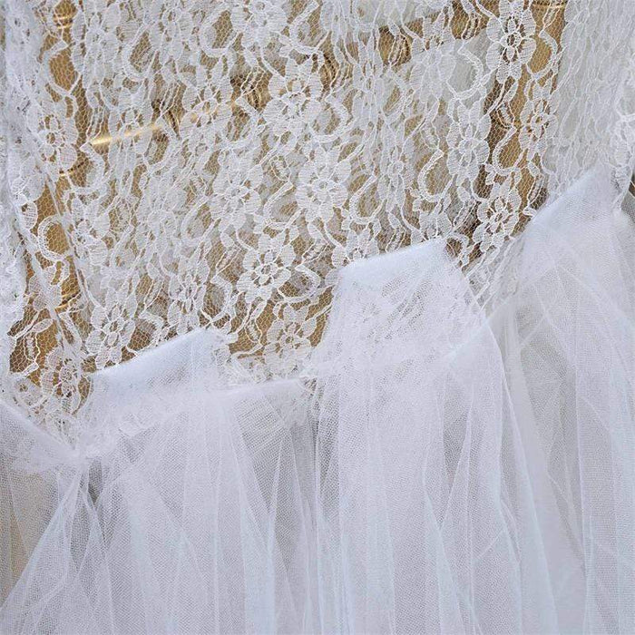 Lace with Tulle Tutu Chair Cover Wedding Decorations