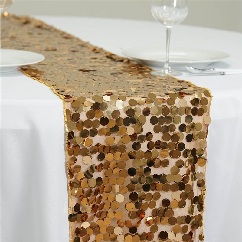 Large Payette Sequin Table Runner RUN_71_GOLD