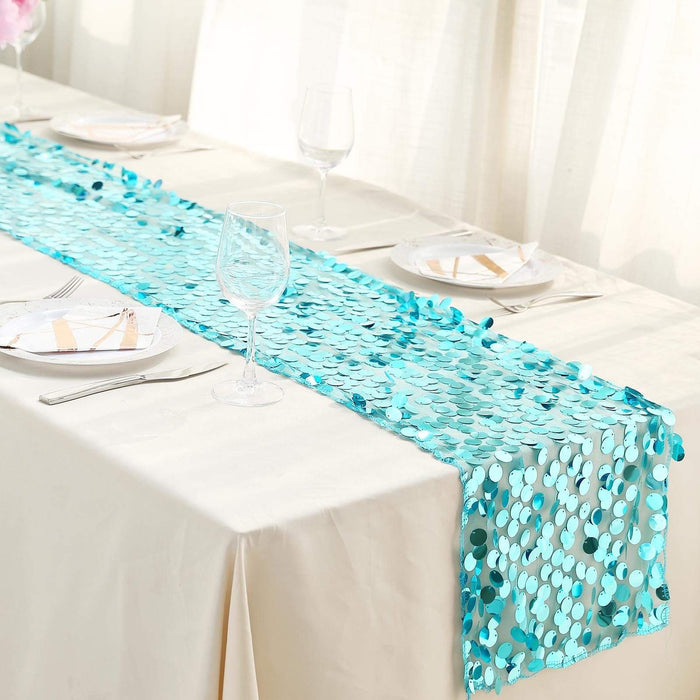 Large Payette Sequin Table Runner RUN_71_TURQ