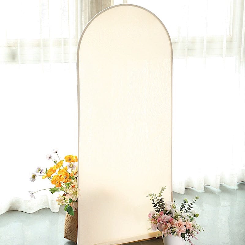 Matte Fitted Spandex Round Top Wedding Arch Backdrop Stand Cover