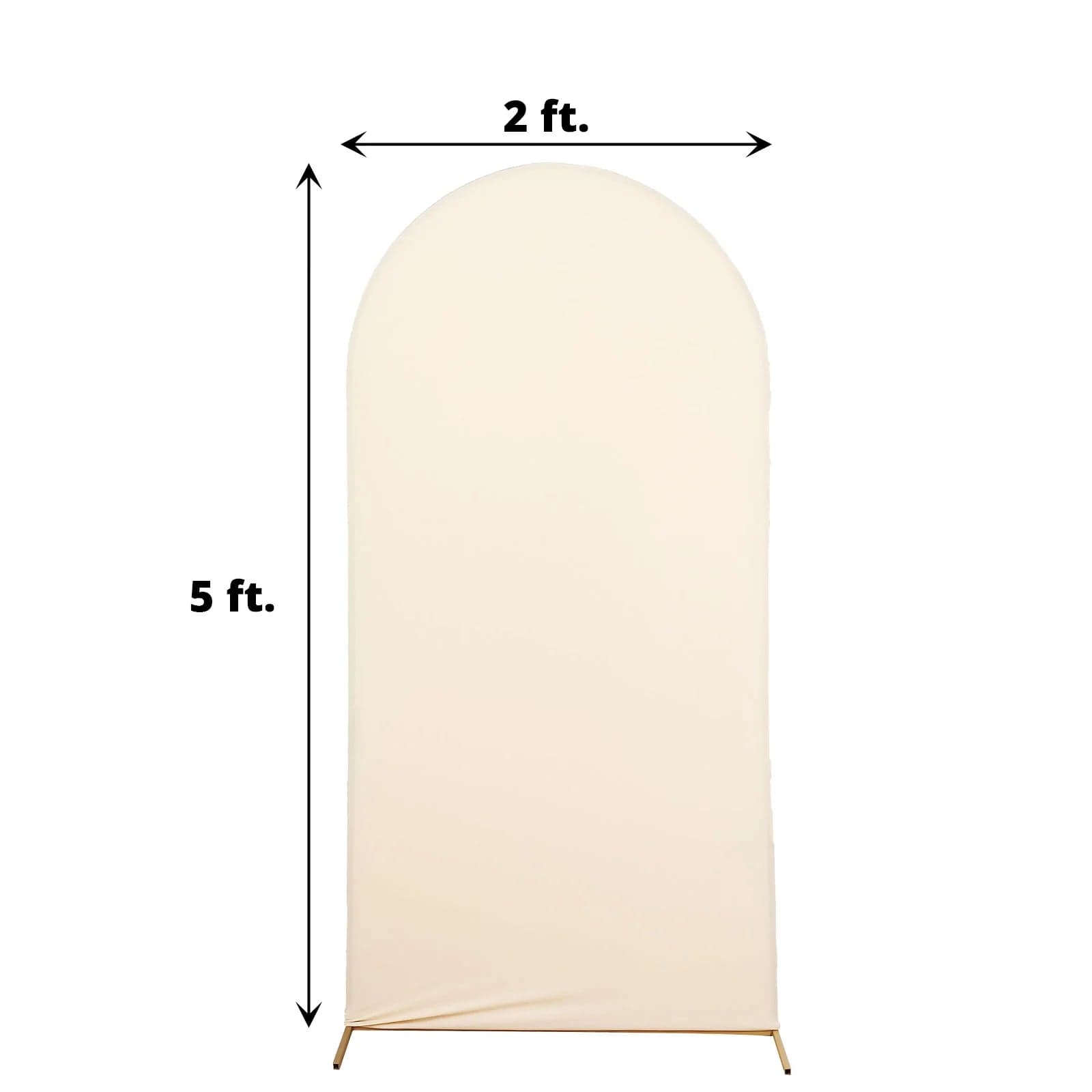 Matte Fitted Spandex Round Top Wedding Arch Backdrop Stand Cover