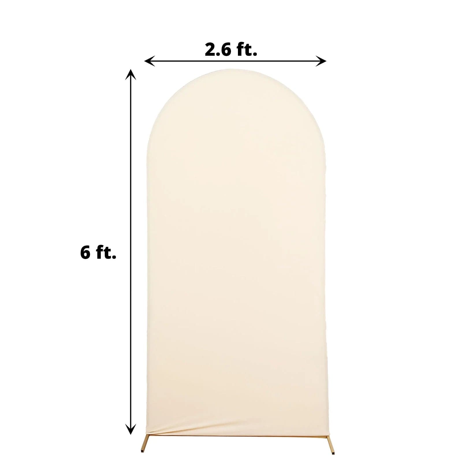 Matte Fitted Spandex Round Top Wedding Arch Backdrop Stand Cover