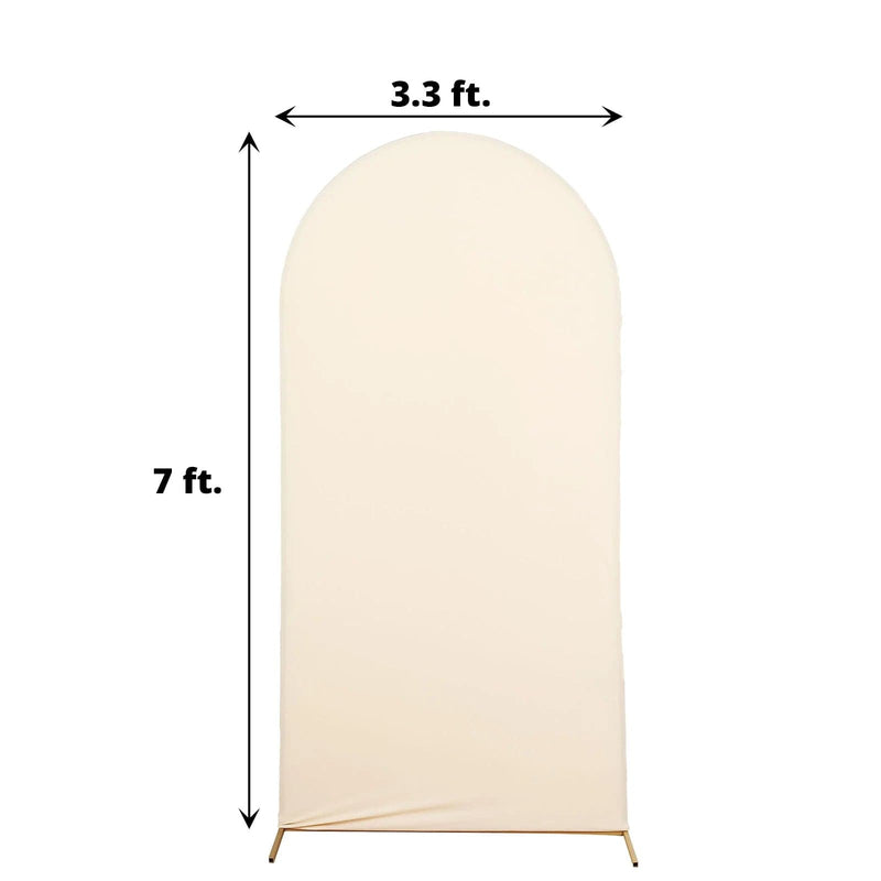 Matte Fitted Spandex Round Top Wedding Arch Backdrop Stand Cover