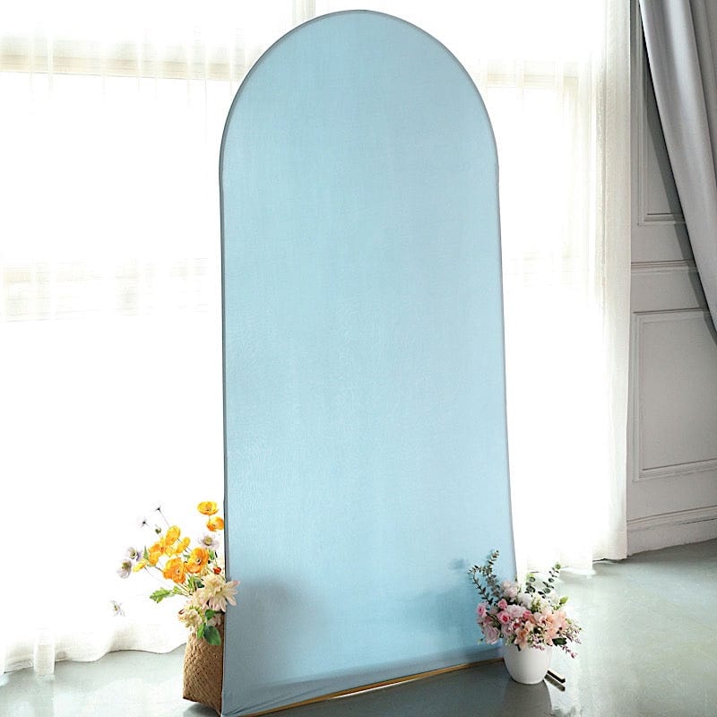 Matte Fitted Spandex Round Top Wedding Arch Backdrop Stand Cover