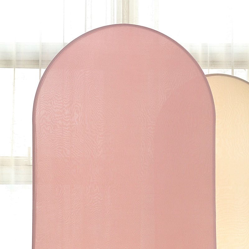 Matte Fitted Spandex Round Top Wedding Arch Backdrop Stand Cover