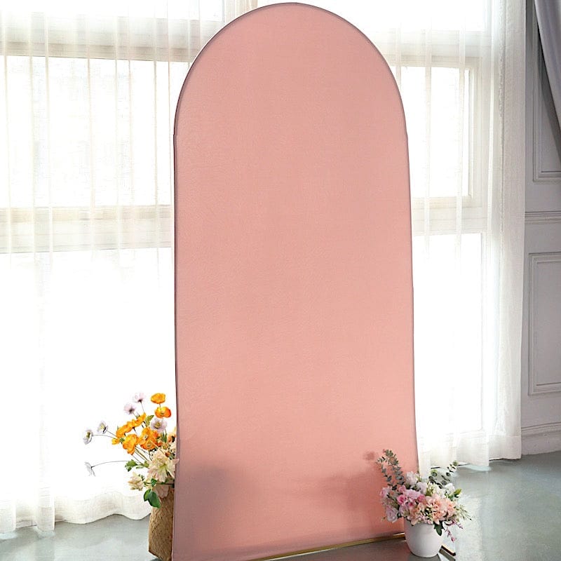 Matte Fitted Spandex Round Top Wedding Arch Backdrop Stand Cover