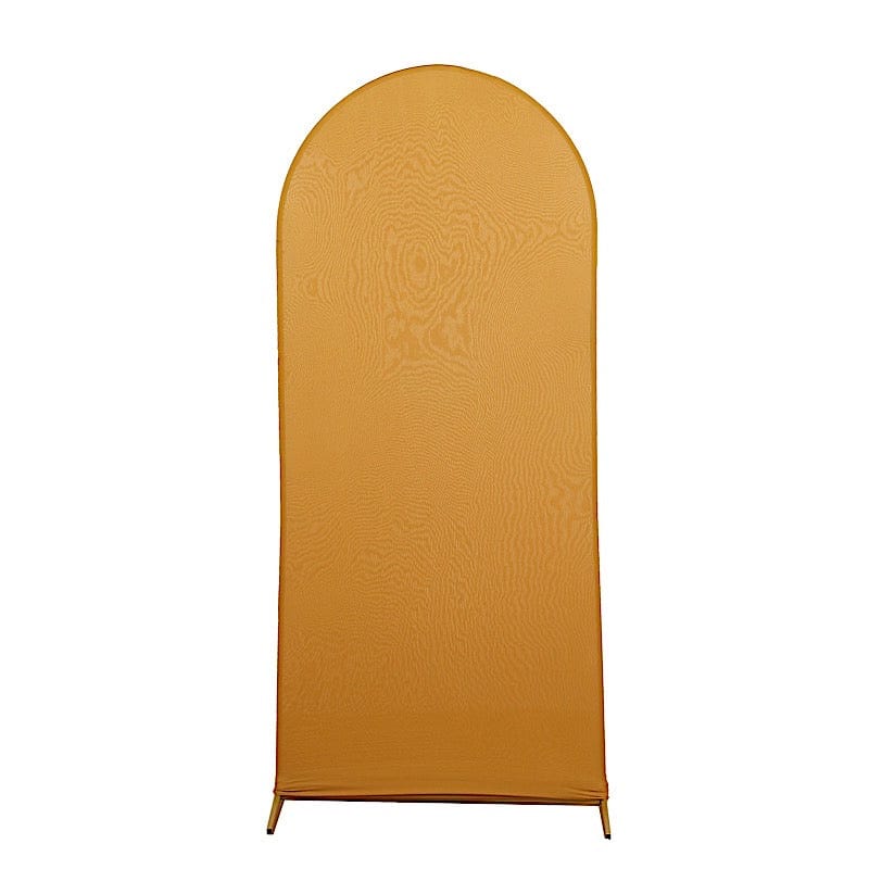 Matte Fitted Spandex Round Top Wedding Arch Backdrop Stand Cover