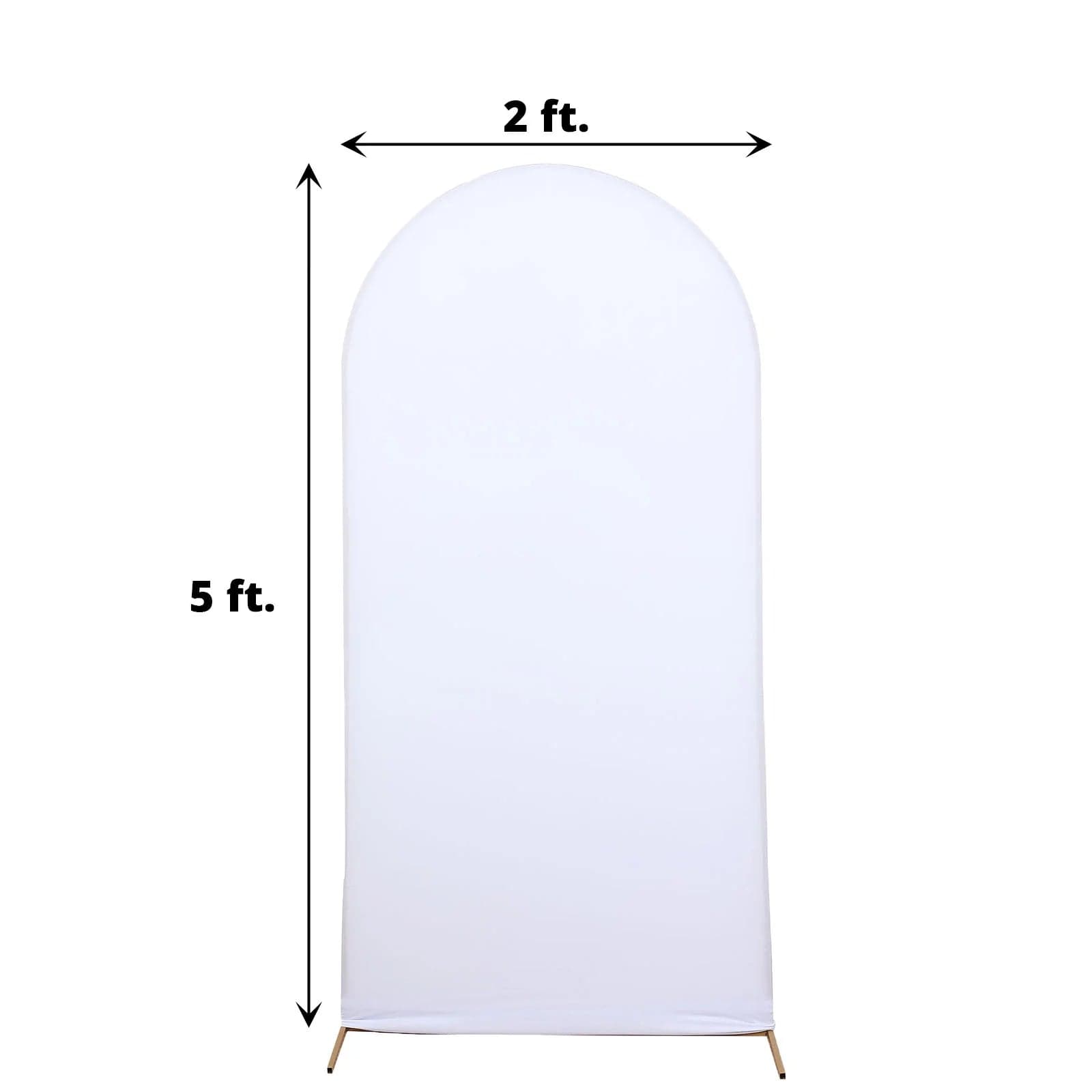 Matte Fitted Spandex Round Top Wedding Arch Backdrop Stand Cover