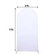 Matte Fitted Spandex Round Top Wedding Arch Backdrop Stand Cover