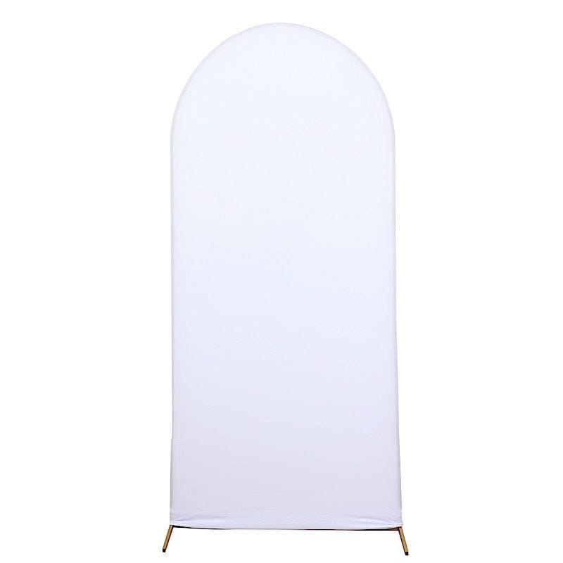 Matte Fitted Spandex Round Top Wedding Arch Backdrop Stand Cover