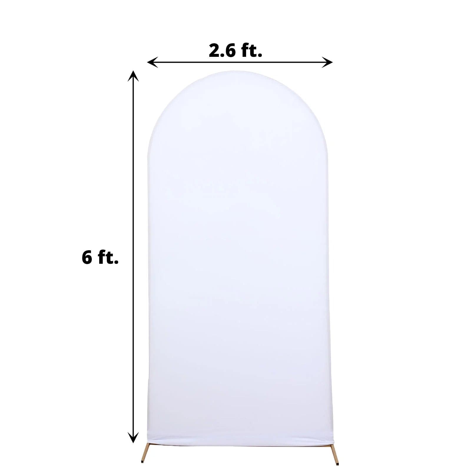 Matte Fitted Spandex Round Top Wedding Arch Backdrop Stand Cover