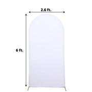 Matte Fitted Spandex Round Top Wedding Arch Backdrop Stand Cover