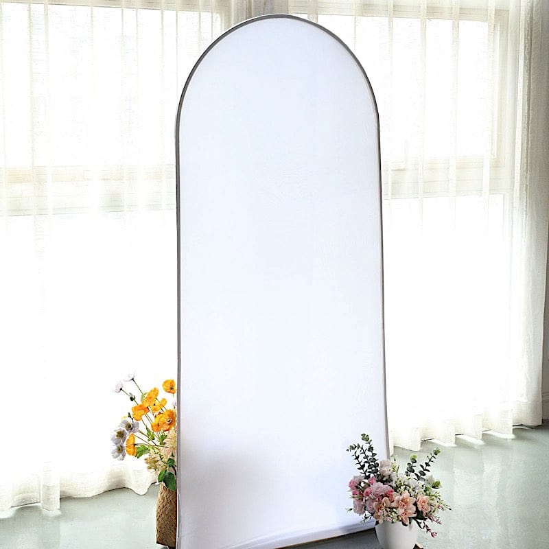 Matte Fitted Spandex Round Top Wedding Arch Backdrop Stand Cover