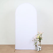 Matte Fitted Spandex Round Top Wedding Arch Backdrop Stand Cover