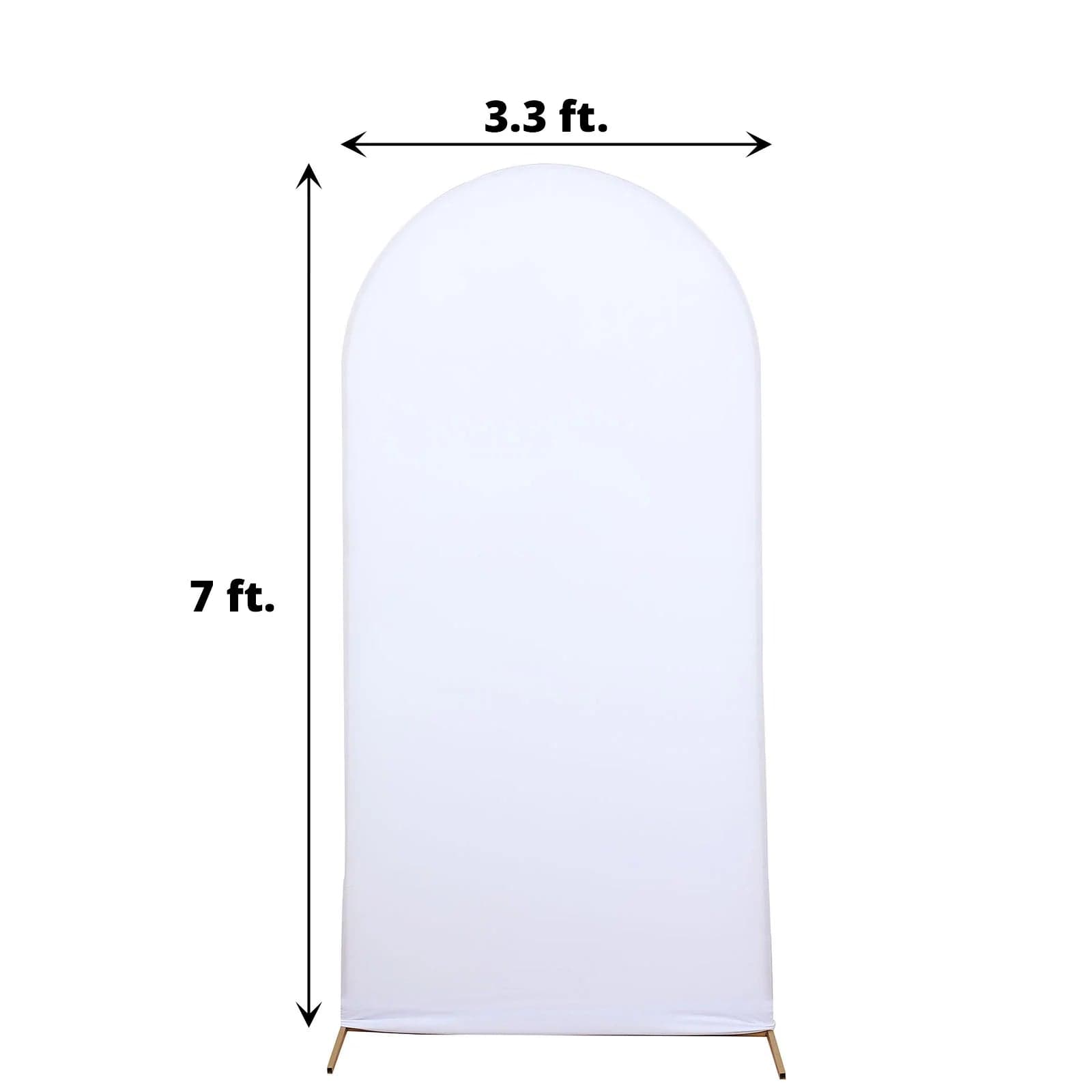 Matte Fitted Spandex Round Top Wedding Arch Backdrop Stand Cover