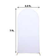 Matte Fitted Spandex Round Top Wedding Arch Backdrop Stand Cover