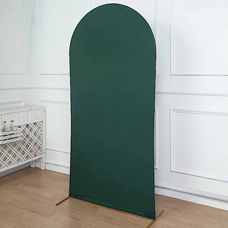 Matte Fitted Spandex Round Top Wedding Arch Backdrop Stand Cover