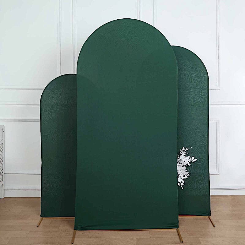 Matte Fitted Spandex Round Top Wedding Arch Backdrop Stand Cover