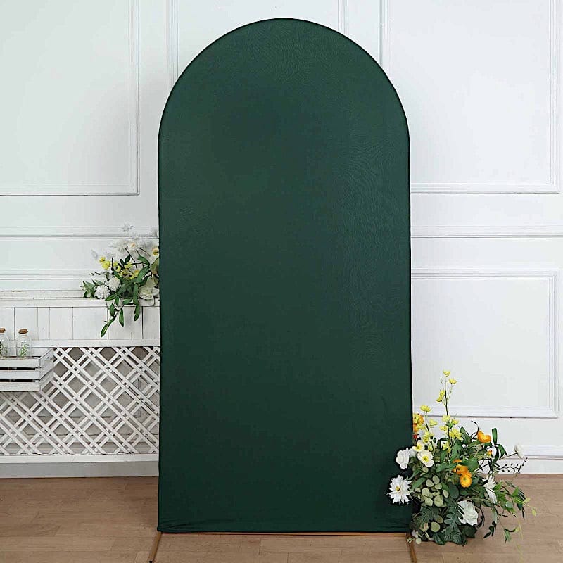 Matte Fitted Spandex Round Top Wedding Arch Backdrop Stand Cover