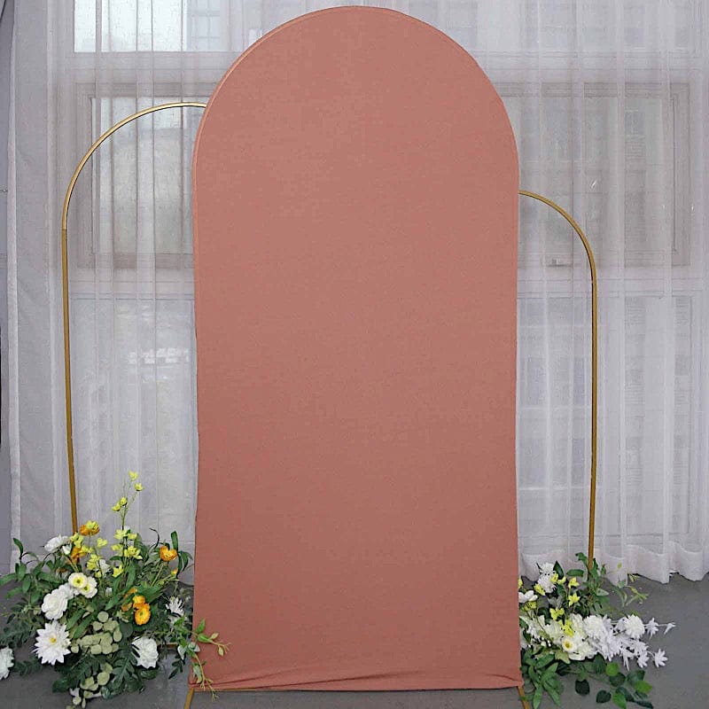 Matte Fitted Spandex Round Top Wedding Arch Backdrop Stand Cover