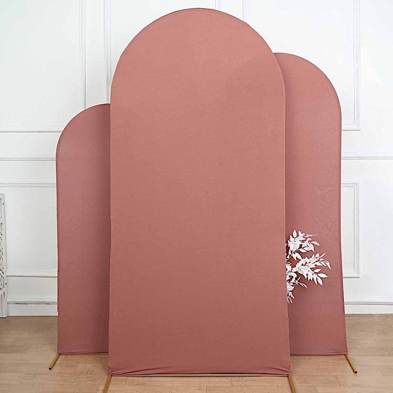 Matte Fitted Spandex Round Top Wedding Arch Backdrop Stand Cover