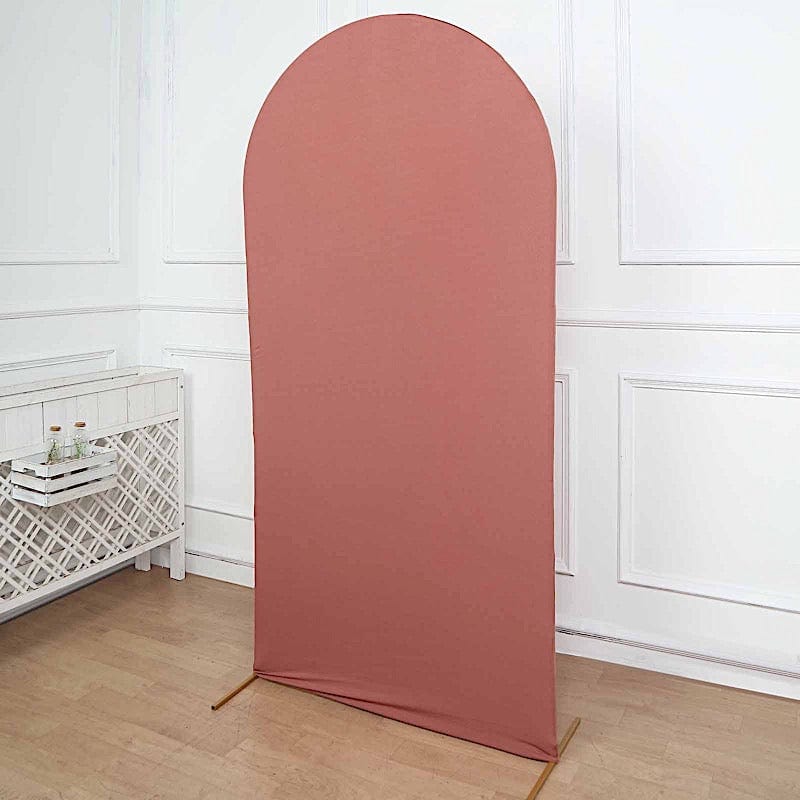 Matte Fitted Spandex Round Top Wedding Arch Backdrop Stand Cover