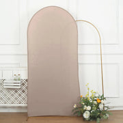 Matte Fitted Spandex Round Top Wedding Arch Backdrop Stand Cover