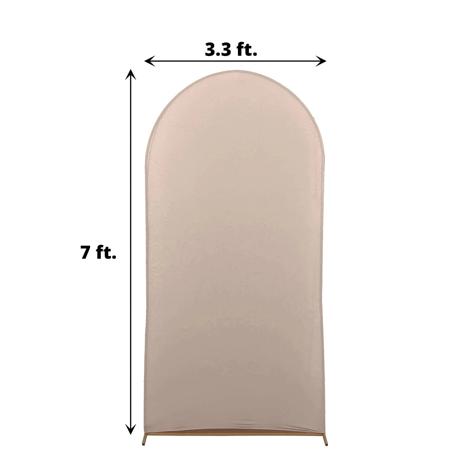 Matte Fitted Spandex Round Top Wedding Arch Backdrop Stand Cover