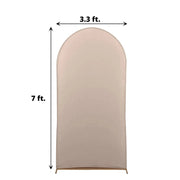 Matte Fitted Spandex Round Top Wedding Arch Backdrop Stand Cover