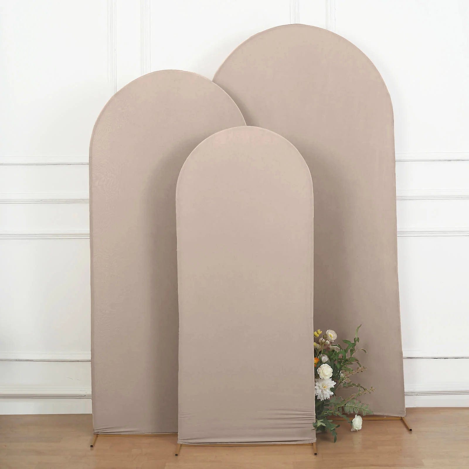 Matte Fitted Spandex Round Top Wedding Arch Backdrop Stand Cover