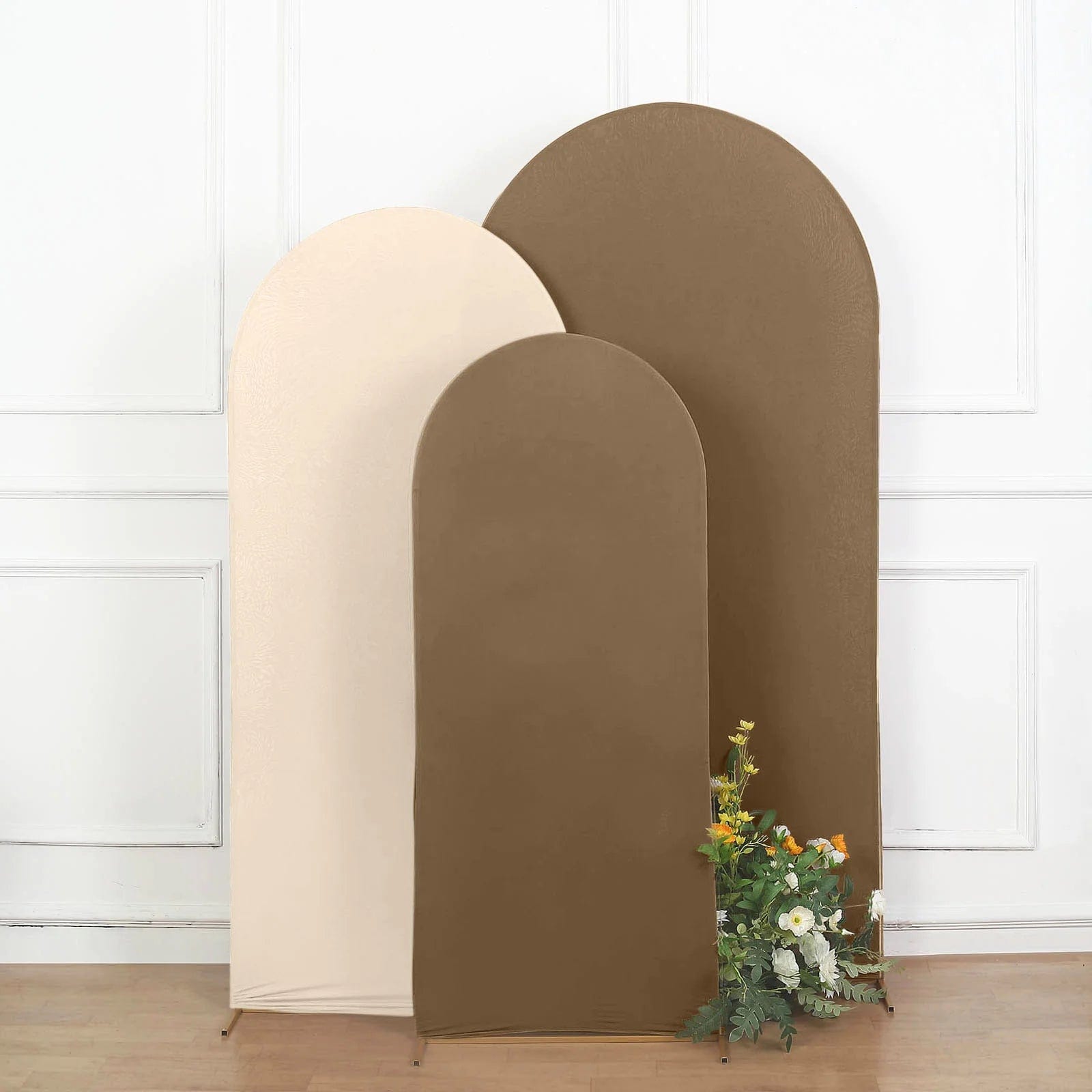 Matte Fitted Spandex Round Top Wedding Arch Backdrop Stand Cover