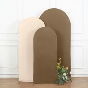 Matte Fitted Spandex Round Top Wedding Arch Backdrop Stand Cover