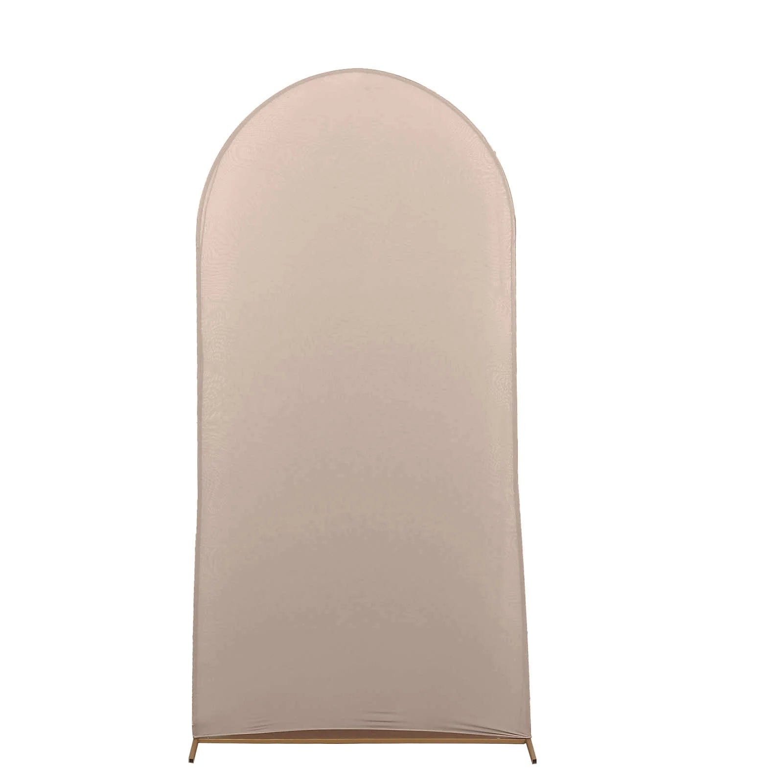 Matte Fitted Spandex Round Top Wedding Arch Backdrop Stand Cover