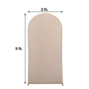 Matte Fitted Spandex Round Top Wedding Arch Backdrop Stand Cover
