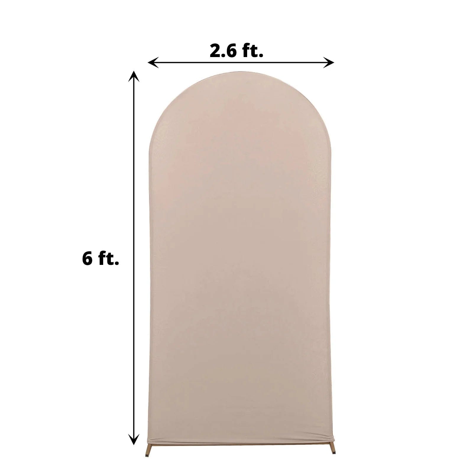 Matte Fitted Spandex Round Top Wedding Arch Backdrop Stand Cover