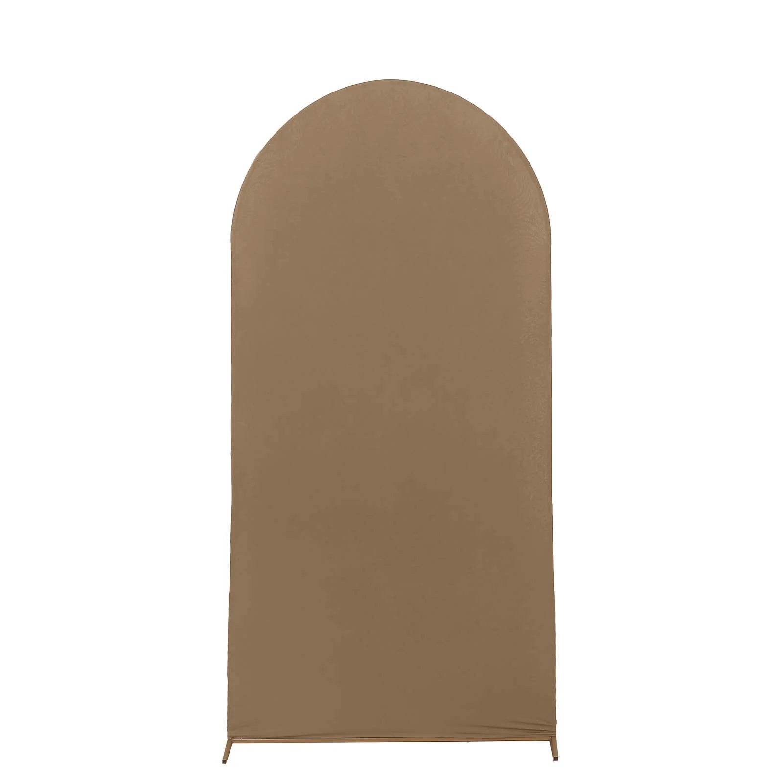 Matte Fitted Spandex Round Top Wedding Arch Backdrop Stand Cover