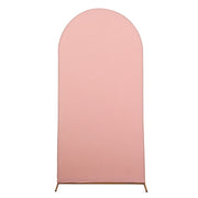 Matte Fitted Spandex Round Top Wedding Arch Backdrop Stand Cover IRON_STND06_SPX_L_080