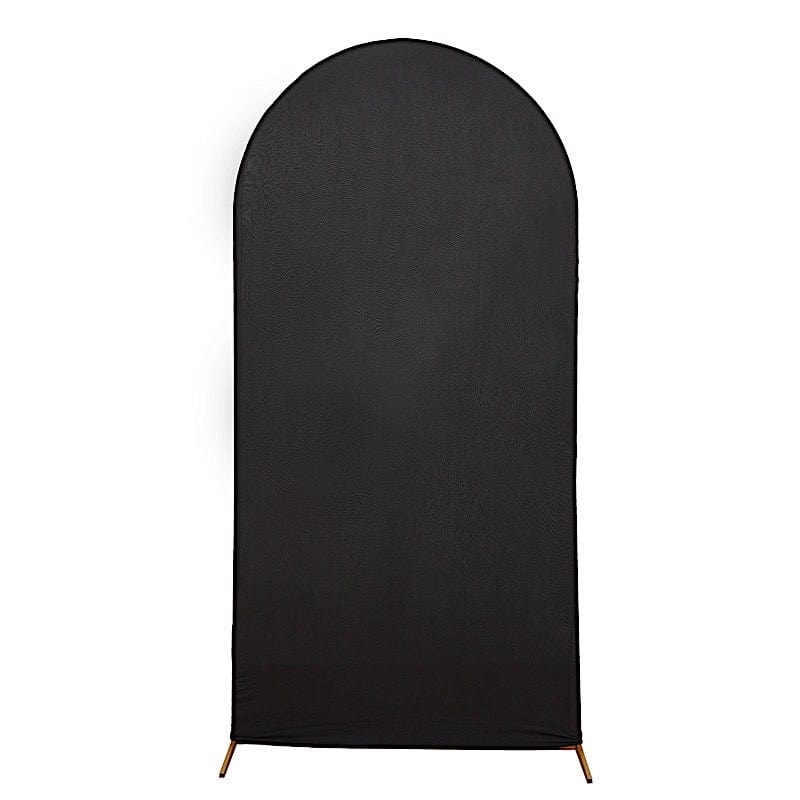 Matte Fitted Spandex Round Top Wedding Arch Backdrop Stand Cover