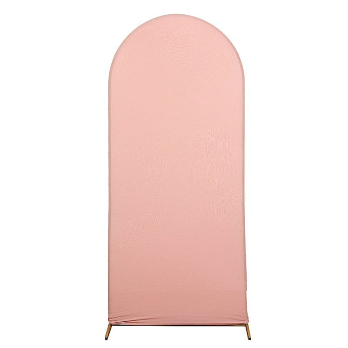 Matte Fitted Spandex Round Top Wedding Arch Backdrop Stand Cover IRON_STND06_SPX_S_080