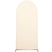 Matte Fitted Spandex Round Top Wedding Arch Backdrop Stand Cover IRON_STND06_SPX_S_081