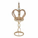 Metal Crown Spiral Pillar Candle Holder Stand Centerpiece - Gold