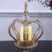 Metal Crown Spiral Pillar Stand Votive Candle Holder - Gold