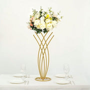 Metal Flower Display Stand Mermaid Tail Design Wedding Centerpiece - Gold